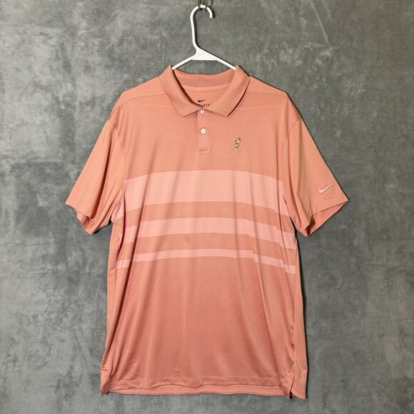 Nike Golf Tour Performance Dri-Fit Polo Shirt L Peach Mickey Mouse Disney READ - Picture 2 of 12